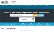 Tablet Screenshot of kangahosting.com.au